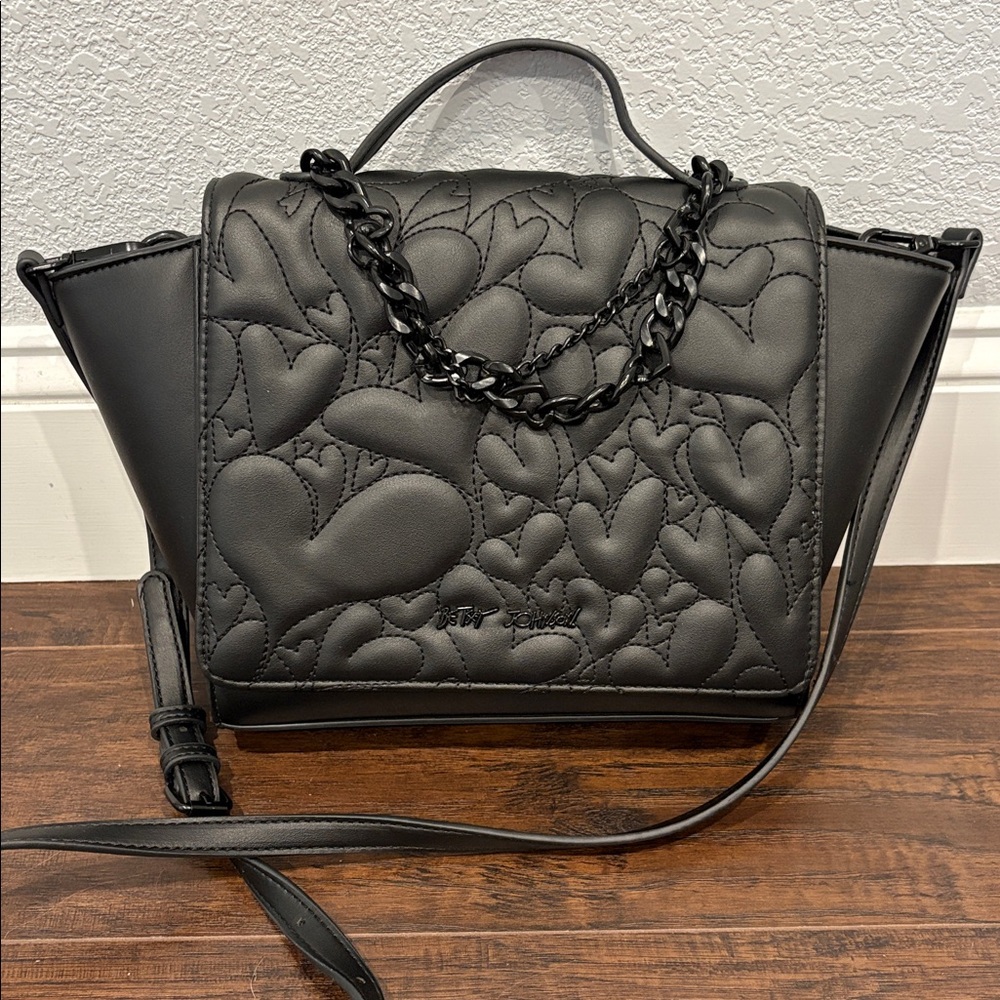 Betsey Johnson Quilted Heart Handbag
